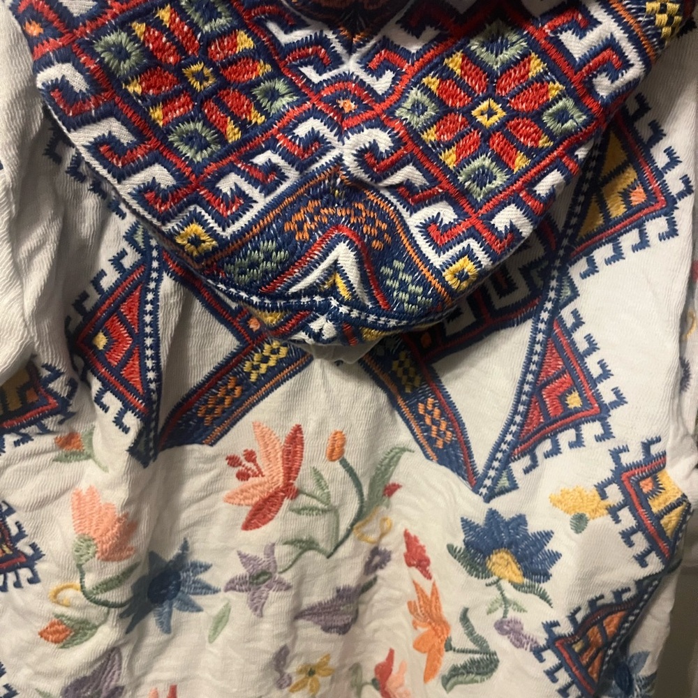 Johnny Was Multicolor Geometric Embroidered Jacket - Picture 3 of 3